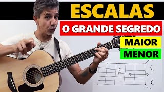 Como tocar ESCALA MAIOR e MENOR no violão com o mesmo SHAPE Desenho  Prof Sidimar Antunes🎸 [upl. by Cobb884]