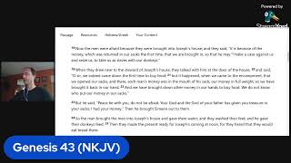 Reading Genesis 43 NKJV Joseph’s Brothers Return with Benjamin Bible [upl. by Weibel63]