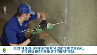 Basement Crack Repair with Epoxy Injections [upl. by Dera935]