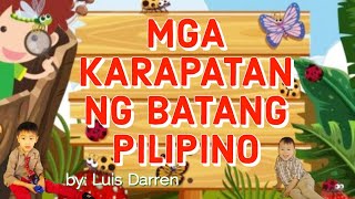 MGA KARAPATAN NG BATANG PILIPINO Rights of the Child by Luis Darren [upl. by Clein]