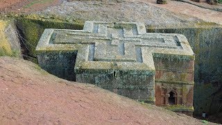 The rockhewn monolithic Church of St George at Lalibela Ethiopia [upl. by Sakul456]