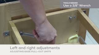 How to Adjust KraftMaid Base Pull Out Cabinets [upl. by Annailuj]