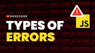 3 TYPES OF ERRORS in JavaScript using code examples [upl. by Eolc798]