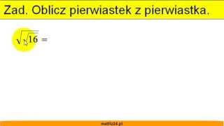 Jak obliczyć pierwiastek z pierwiastka  Pierwiastkowanie  Matfiz24pl [upl. by Keeley]