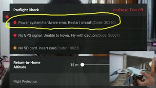 Power System Hardware Error in DJI Mavic Mini  How to remove this error [upl. by Hanselka]