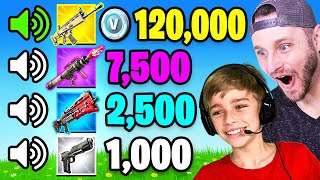 GUESS The SOUNDS w MY SON For 100k VBUCKS Fortnite [upl. by Eenitsed]