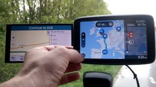 TomTom GO 6200 vs Garmin Drivesmart 61 Route planning test [upl. by Germin]