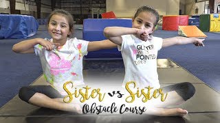 Sister VS Sister Gymnastics Obstacle Course Sariah SGG [upl. by Vaasta]