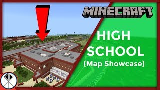 Minecraft HIGH SCHOOL MAP MCPE Map Showcase Roleplay [upl. by Perrine]