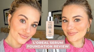 LOREAL TRUE MATCH SERUM FOUNDATION REVIEW [upl. by Emsmus]