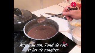 Sauce au jus de sanglier et vin rouge [upl. by Ailb]