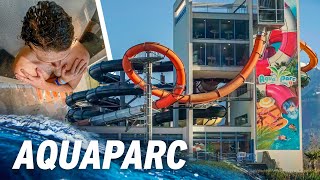 All Slides at Aquaparc 2023 Amazing Indoor Water Park in Switzerland [upl. by Lamok]