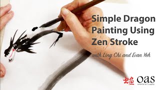 Simple Zen Chinese Dragon Painting Lesson [upl. by Nuaj]