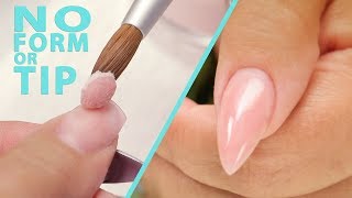 Building an Acrylic Nail WITHOUT a Form or Tip [upl. by Ahseenak]