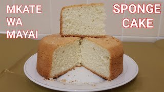 Jinsi ya kupika mkate wa mayai 5 mlaini wa sponge  How to make Sponge Cake [upl. by Hebert]