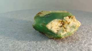 Australian Green Chrysoprase Carving Cabbing Facet Lapidary Rough [upl. by Isak]