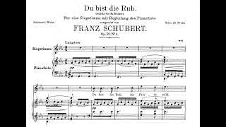 Du bist die Ruh F Schubert  Eb Major Piano Accompaniment [upl. by Shelden]