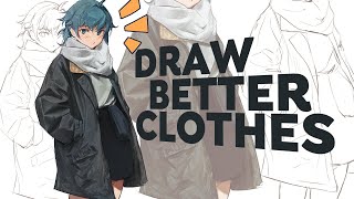 How To Draw Basic Clothes including FoldsSkirtHoodie [upl. by Atsyrc]