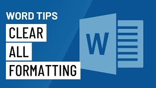 Word Quick Tip Clear All Formatting [upl. by Kenaz]