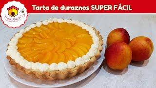 Tarta de duraznos FACIL receta sin manteca paso a paso [upl. by Hum]