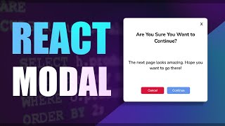 Modal in ReactJS  Code a React Modal Tutorial using Hooks [upl. by Angrist]