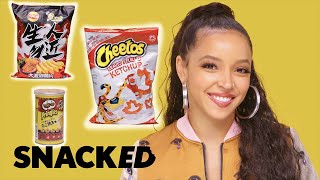 Tinashe Breaks Down International Chip Flavors  Snacked [upl. by Sande]