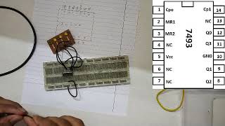 4 bit asynchronous counter using ic 7493 by hemant sir [upl. by Sikko816]