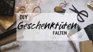 DIY Geschenktüten falten  Schritt für Schritt Anleitung für DIY Geschenktaschen aus Papier [upl. by Moclam451]