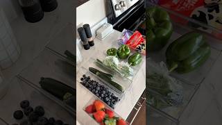 fridge restock🍒🥦✨ fridgerestock fridge restock asmr organization kitchen [upl. by Akienahs185]