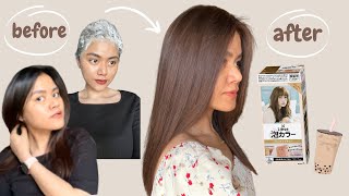 LIESE BUBBLE HAIR COLOR  Milk Tea Brown  DIY hair dye review  tutorial 2021 [upl. by Attebasile]