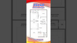 25x40 North facing vastu house plan 3BHK shorts shortsfeedytshorts [upl. by Cathey978]