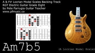 Guitar Backing Track A amp F Locrian Modal Scales  Grade Eight [upl. by Lehacim]