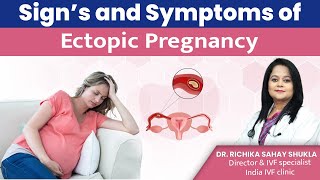 Signs and Symptoms of an Ectopic Pregnancy  Dr Richika Sahay Shukla  India IVF [upl. by Lamrouex]