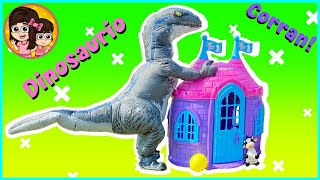 UN DINOSAURIO NOS PERSIGUE  LAS LEONCITAS KIDS  Parte 2 [upl. by Gerrit]