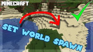 MINECRAFT  How to Set WORLD SPAWN 1161 [upl. by Auberon38]