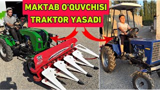 MAKTAB OQUVCHISI MINI TRAKTOR IXTIRO QILIB YASAMOQDA [upl. by Gavrilla744]