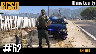 ⭐ GTA POLICE  LSPDFR mod  BCSD  K9 unit  🚔 Dodge Charger [upl. by Acenom651]