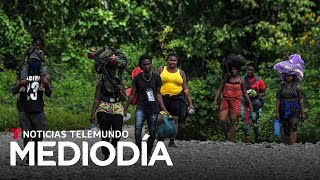 La peligrosa travesía de migrantes por la selva del Darién  Noticias Telemundo [upl. by Athenian]