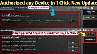 How to authorized own device in account security settings features  Pubg upgraded account security [upl. by Church]