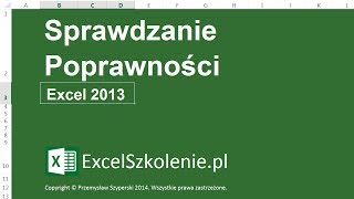 Sprawdzanie Poprawności Danych  Kurs Excel Dla Zaawansowanych [upl. by Sonni]