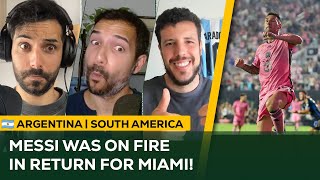 Messi MAGICAL in Incredible Return for Inter Miami with TWO Goals  Messi Reaction [upl. by Neerhtak866]