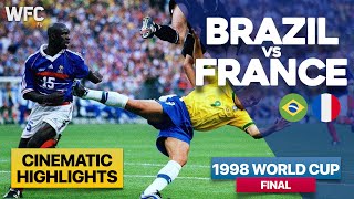 Brazil 03 France  1998 World Cup Final Match  Highlights amp Best Moments [upl. by Zendah]