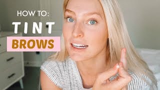 How To Tint Your Eyebrows for SUPER LIGHT BROWS Just For Men Beard Dye [upl. by Janek]