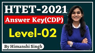 HTET 2021  CDP Answer Key🔑 by Himanshi Singh  Lets LEARN  Level02 [upl. by Kusin450]