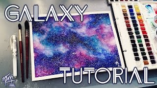 How To Paint A Watercolour Galaxy  Tutorial [upl. by Kiefer]