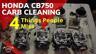 Honda CB750 Carb Cleaning 4 Things People Miss [upl. by Liahcim]