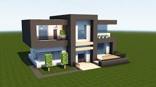 MODERNES HAUS in MINECRAFT bauen TUTORIAL HAUS 296 [upl. by Sillyrama]