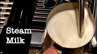 How To Steam And Froth Milk With a Breville Barista Express [upl. by Suitangi]