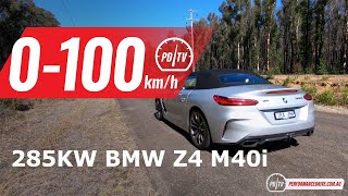 2020 BMW Z4 M40i 285kW 0100kmh amp engine sound [upl. by Ykcul335]