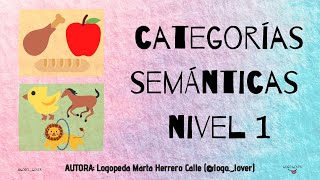 Categorías semánticas NIVEL 1 2 CATEGORÍASLOGOPEDIA [upl. by Imoan]